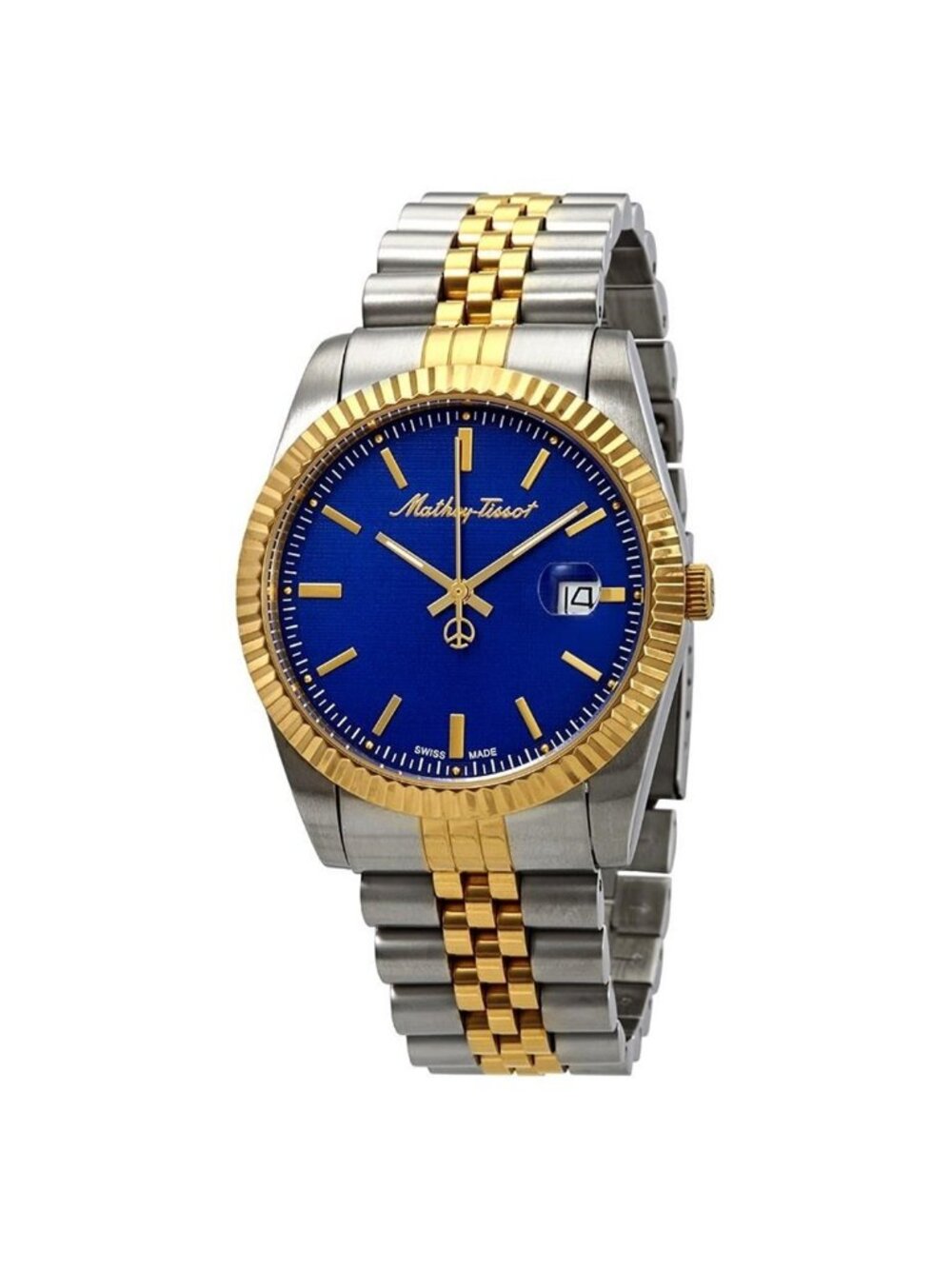 NWT Mathey-Tissot Mathey III Quartz Blue Dial Men's Watch